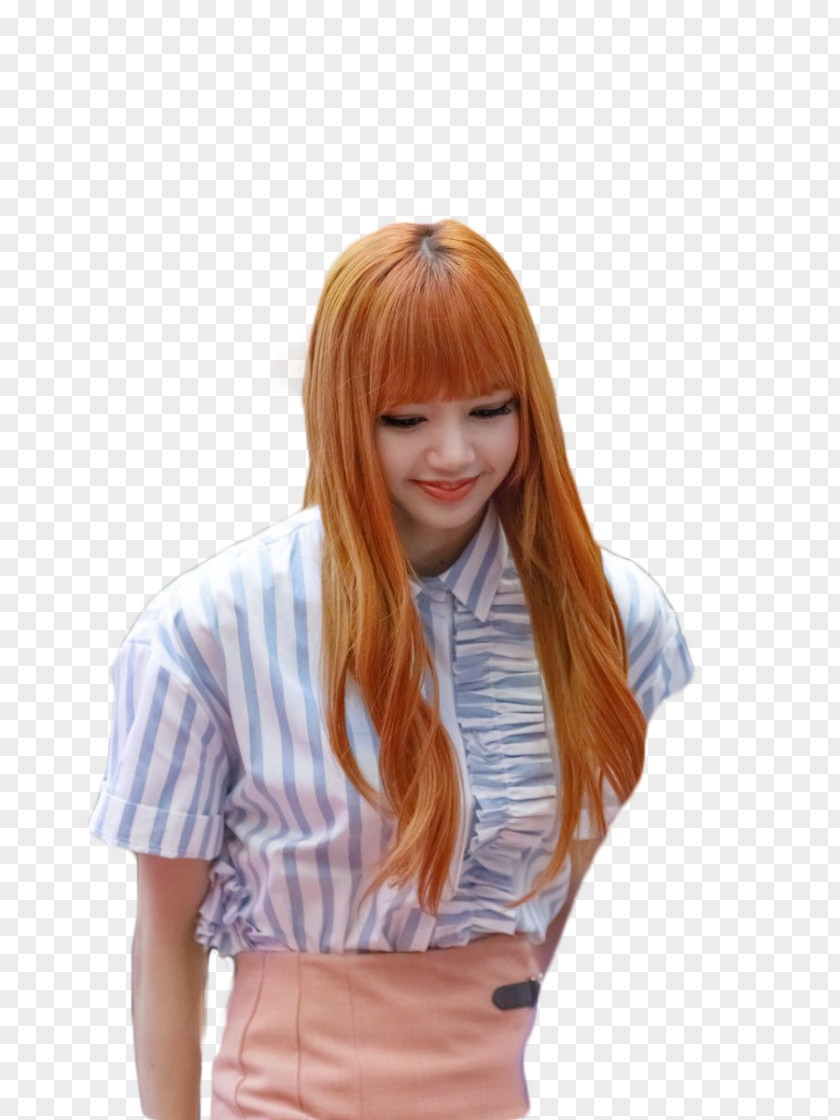 Hair Lisa Blackpink Long Coloring PNG