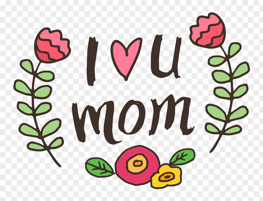 I Love You Mom Mother's Day Clip Art PNG