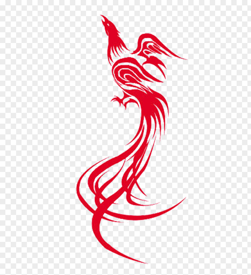 Red Phoenix Fenghuang County Papercutting Chu Records Of The Grand Historian PNG