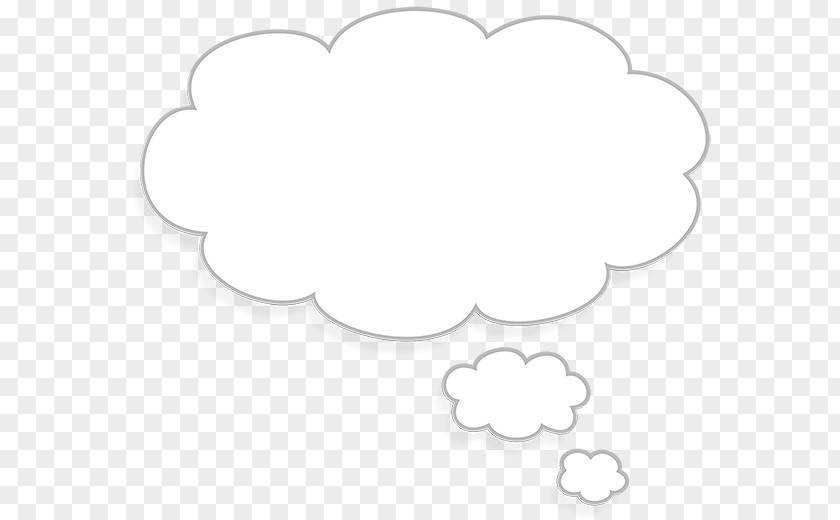 Thought Cloud White Point Clip Art PNG