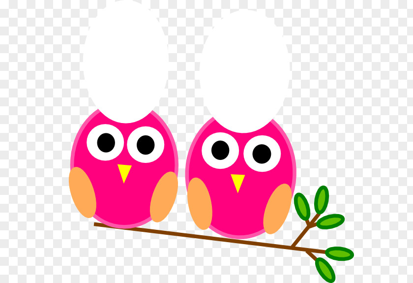 Pink Owl Cartoon Clip Art PNG