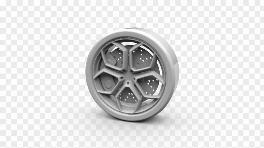 Silver Alloy Wheel Spoke Tire Rim PNG