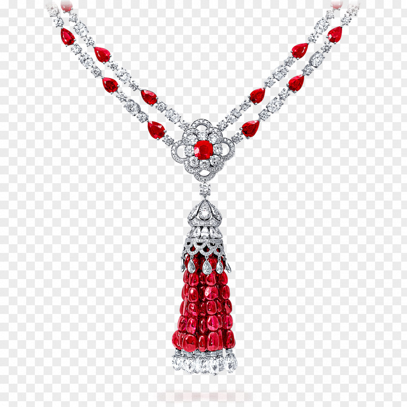 Tassel Vector Earring Necklace Jewellery Graff Ruby PNG