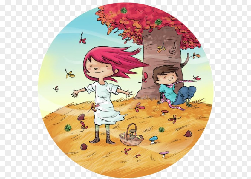 Cartoon Hair Fall Medal Round El Bosc De Colors: 2 Anys Chestnut Autumn Les Castanyes La Castanyera Castaxf1ada PNG