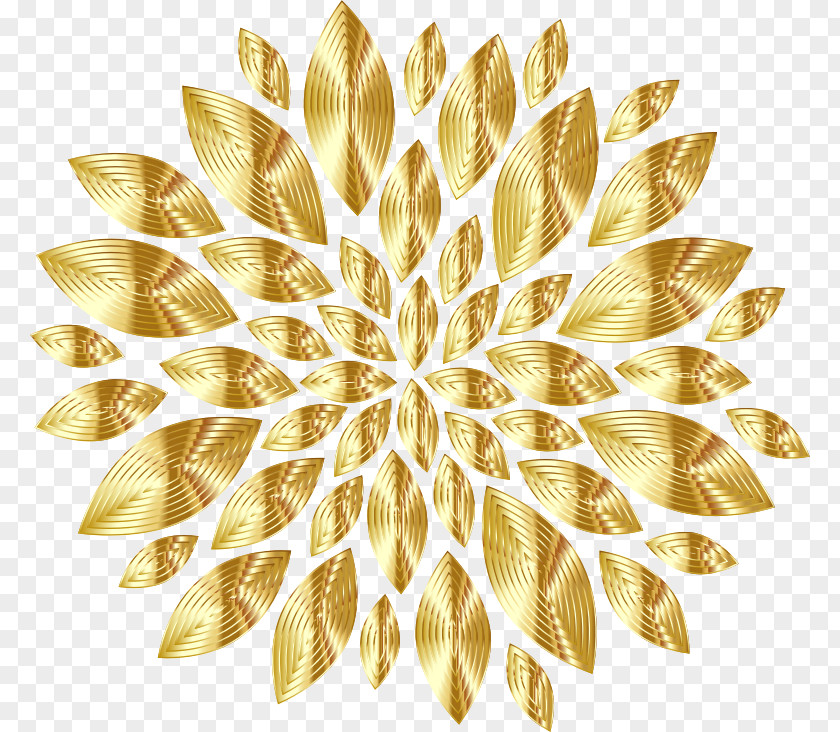 Gold Streamers Cliparts Flower Petal Clip Art PNG