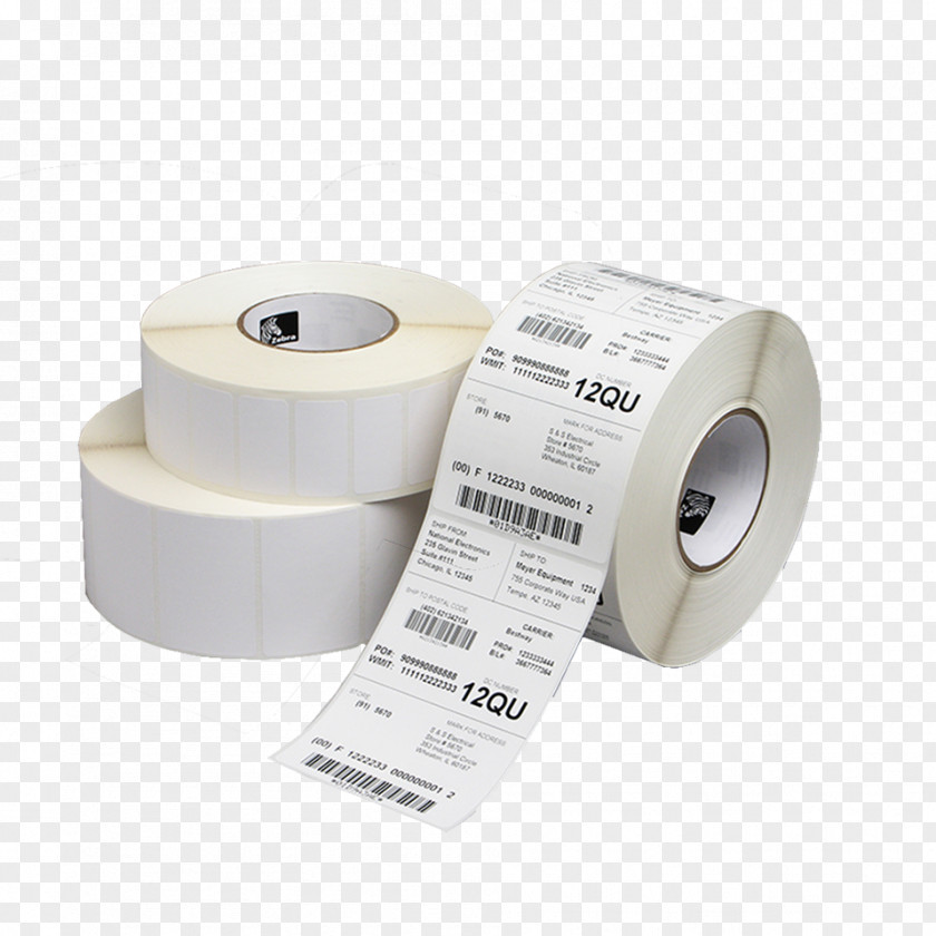 Paper Roll Thermal Label Thermal-transfer Printing Zebra Technologies PNG