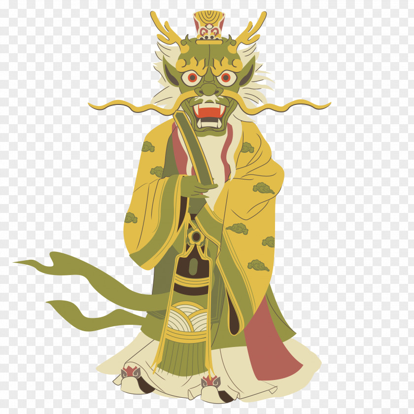 Ao Guang East Sea Dragon King Costume Design PNG
