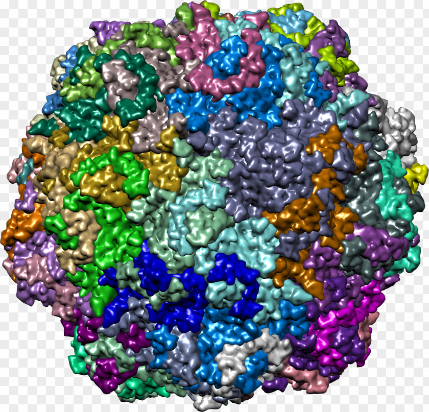 Electron Microscope Virus Bead Gemstone Purple PNG
