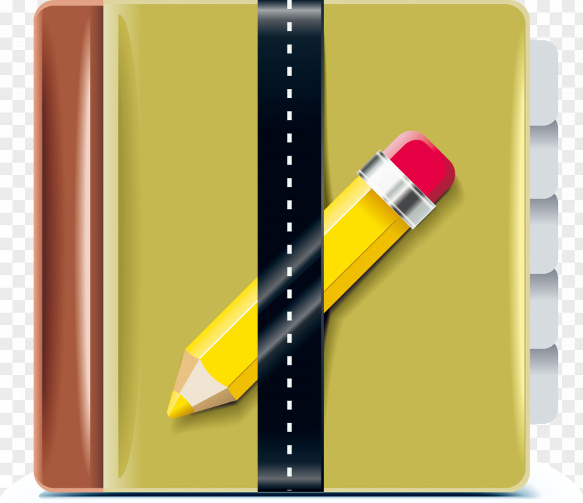 Yellow Pencil Element PNG