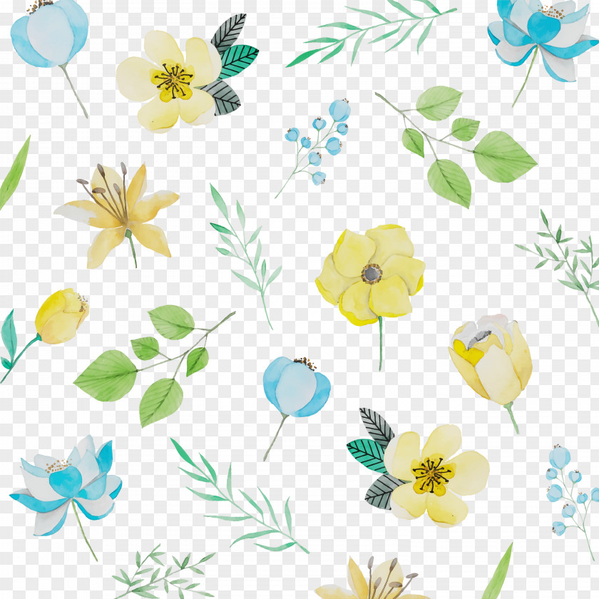 Plant Wildflower Watercolor Floral Background PNG