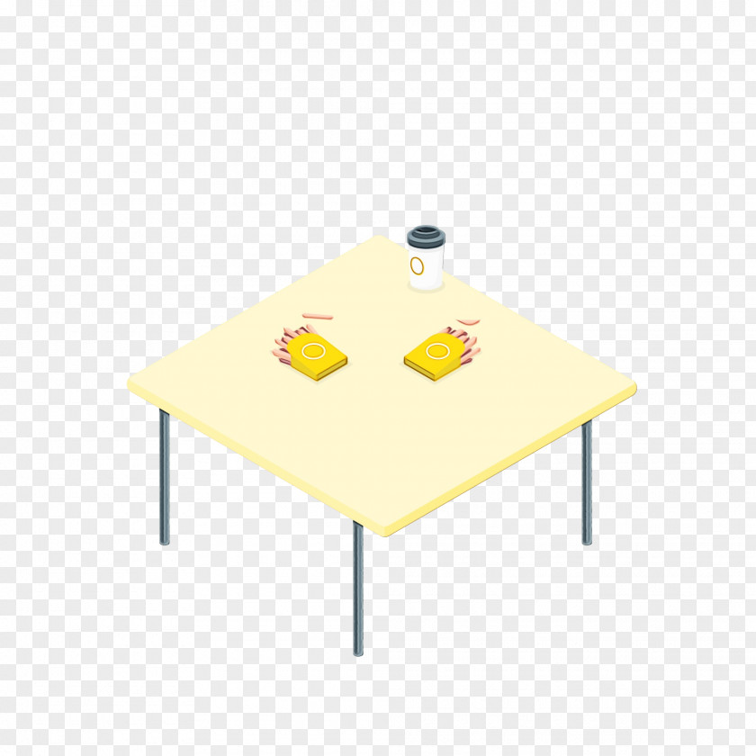 Table Furniture Yellow Line Font PNG