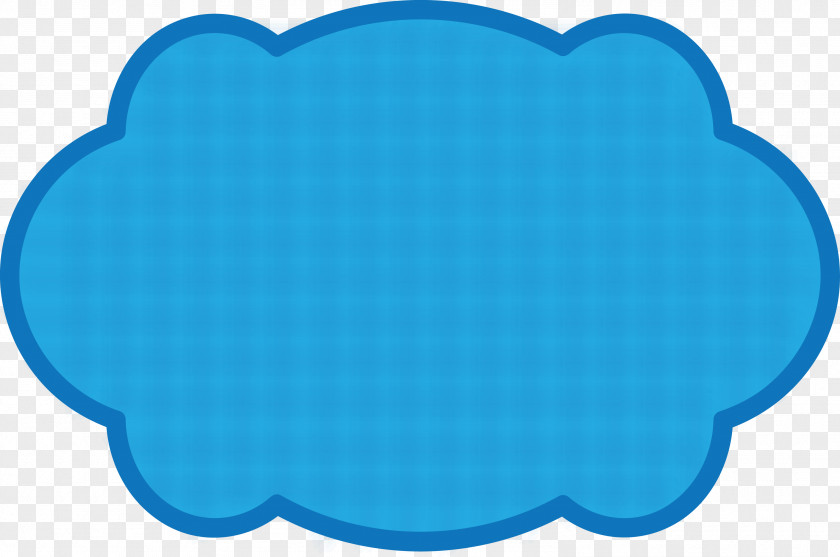 Electric Blue Cloud Cartoon PNG