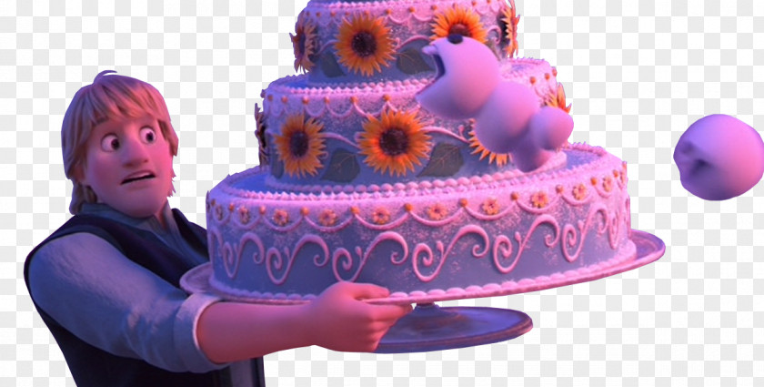 Elsa Birthday Cake Kristoff Olaf Anna PNG