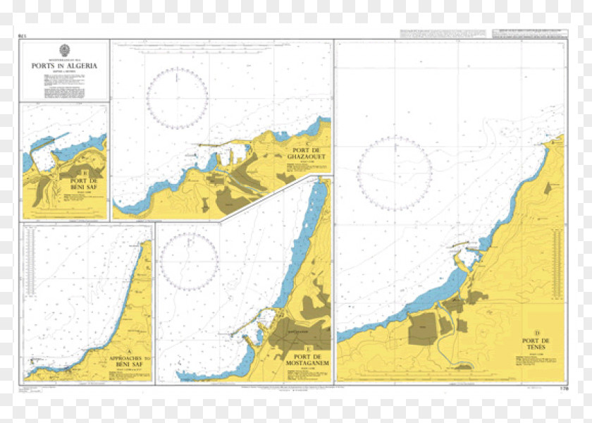 Map Nautical Chart Admiralty Algeria PNG