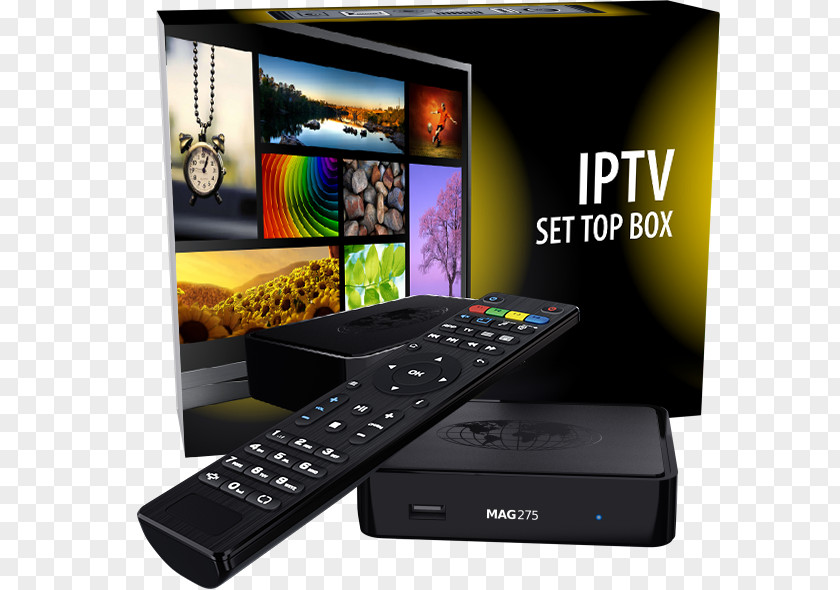 Noir Over-the-top Media ServicesBox Set-top Box IPTV Infomir MAG254 Récepteur Multimédia Numérique PNG