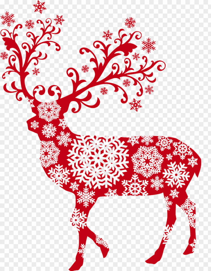 Pattern Elk Image Capture Reindeer Santa Claus Christmas PNG