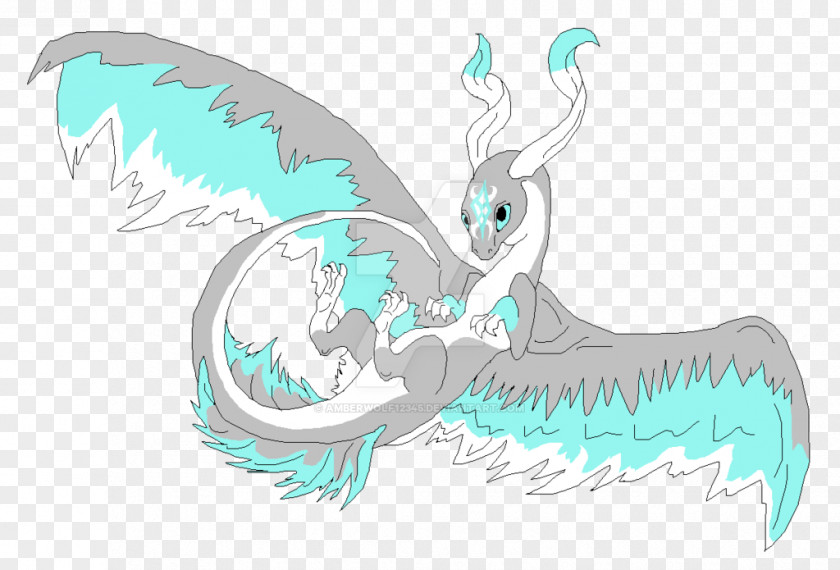 Dragon Reptile Line Art Sketch PNG