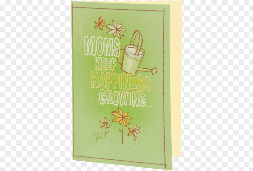 Mothers Day Greeting Card Green Font PNG
