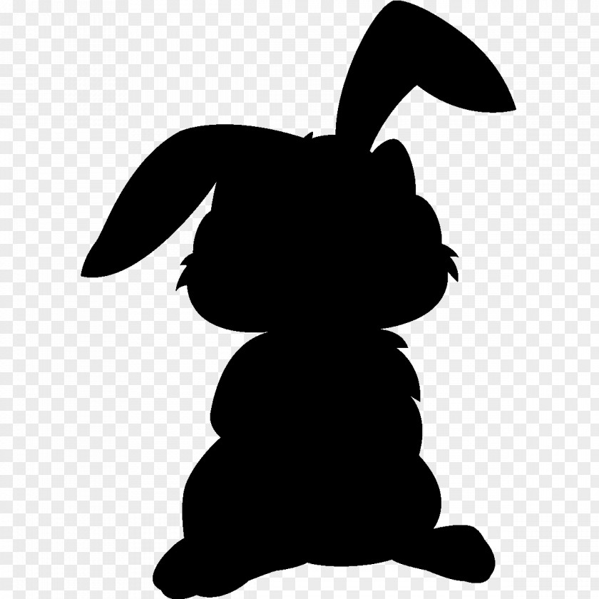 Rabbit Silhouette Sticker Blackboard Slate PNG