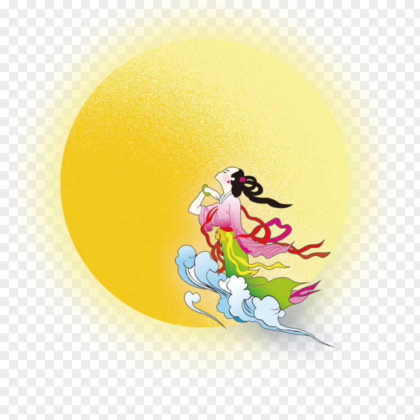 The Goddess Chang's Fly To Moon Mooncake Mid-Autumn Festival Change U5ae6u5a25u5954u6708 8u670815u65e5 PNG