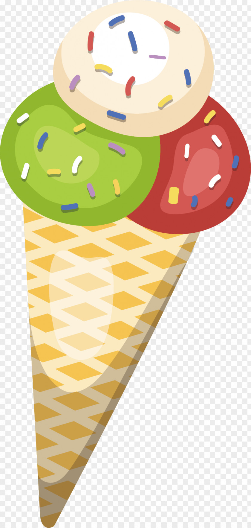 Vector Ice Cream Cone Illustration PNG