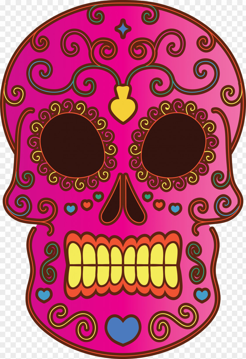 Day Of The Dead Día De Muertos Skull PNG