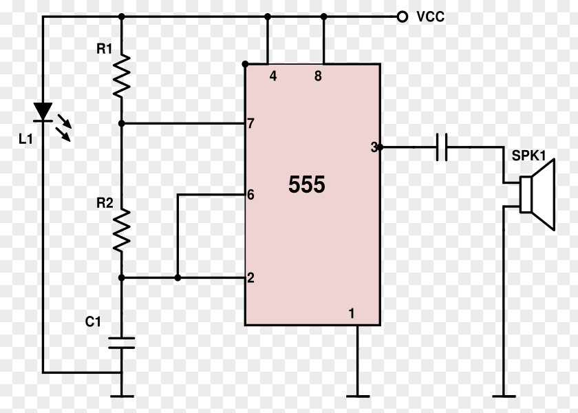 Electronic Circuits 555 Timer IC Mosquito Circuit Electronics Diagram PNG