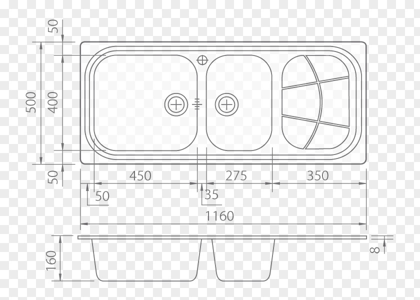 Kitchen Technical Drawing Furniture Sink PNG