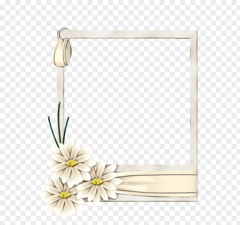 Rectangle Wildflower Paper Background Frame PNG