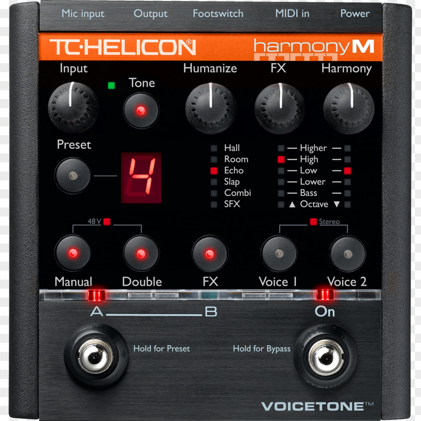 Singing TC-Helicon VoiceTone Harmony-G XT Effects Processors & Pedals Harmony G-XT PNG