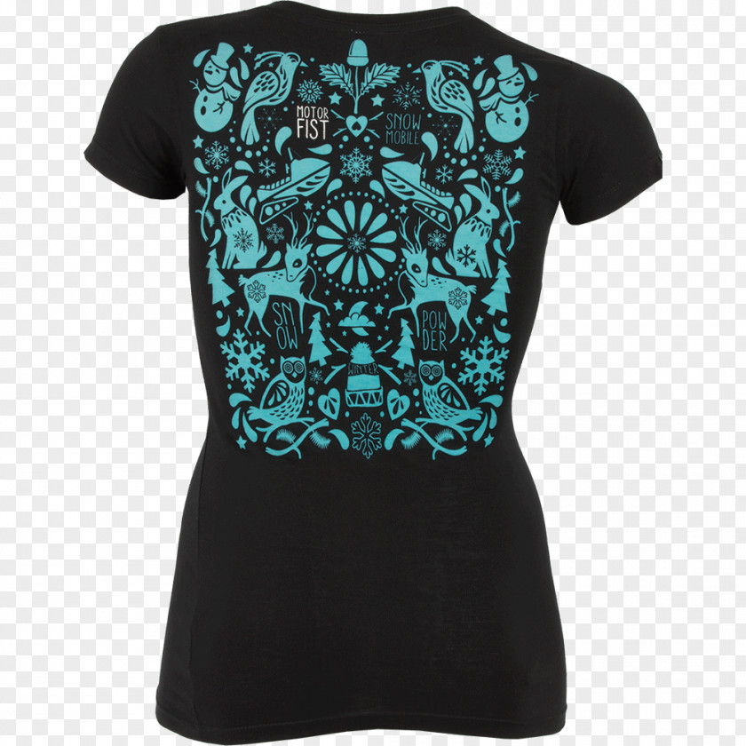 T-shirt Pattern Turquoise Clothing Sleeve Teal PNG