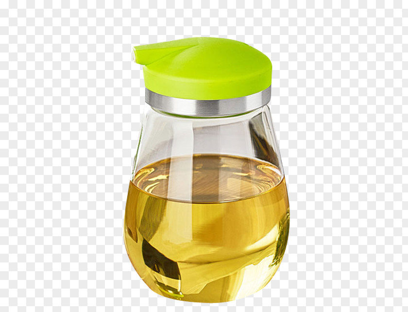 Thick Glass Peanut Oil Bottle Essential PNG
