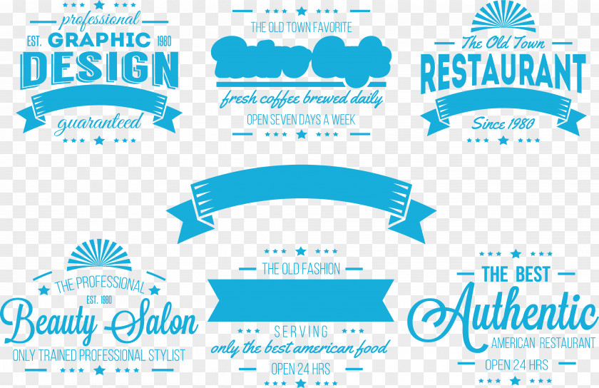 Blue English Words Logo Wallpaper PNG