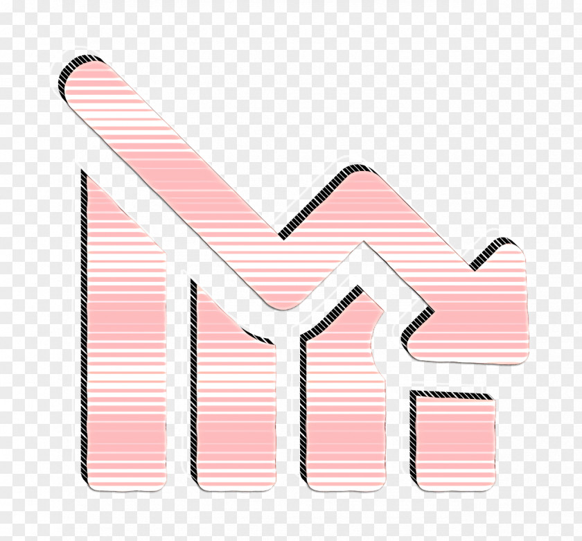 Logo Pink Business Icon Graph Loss PNG