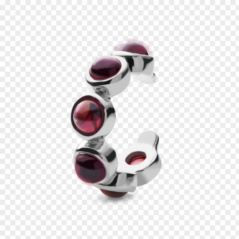 Ruby Silver Body Jewellery PNG