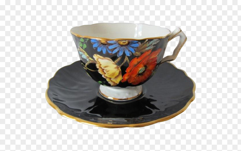 Tea Coffee Cup Saucer Porcelain PNG