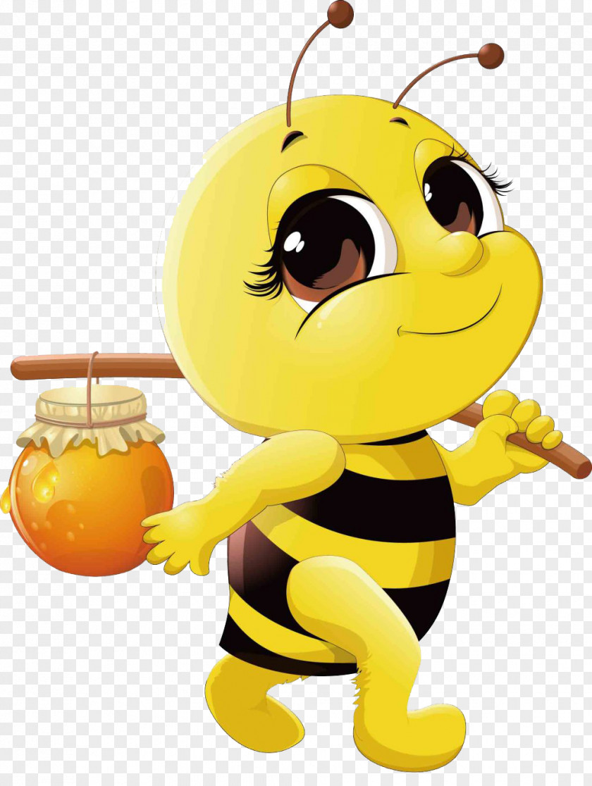 Pick Honey Bees Bee Cartoon Clip Art PNG