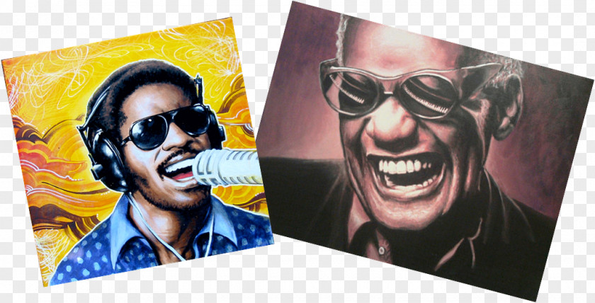 Ray Charles Stevie Wonder Glasses Modern Art Superstition PNG
