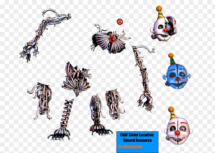 Fnaf Sister Location Endoskeleton Five Nights At Freddy's: Jump Scare Paper Model Sprite PNG