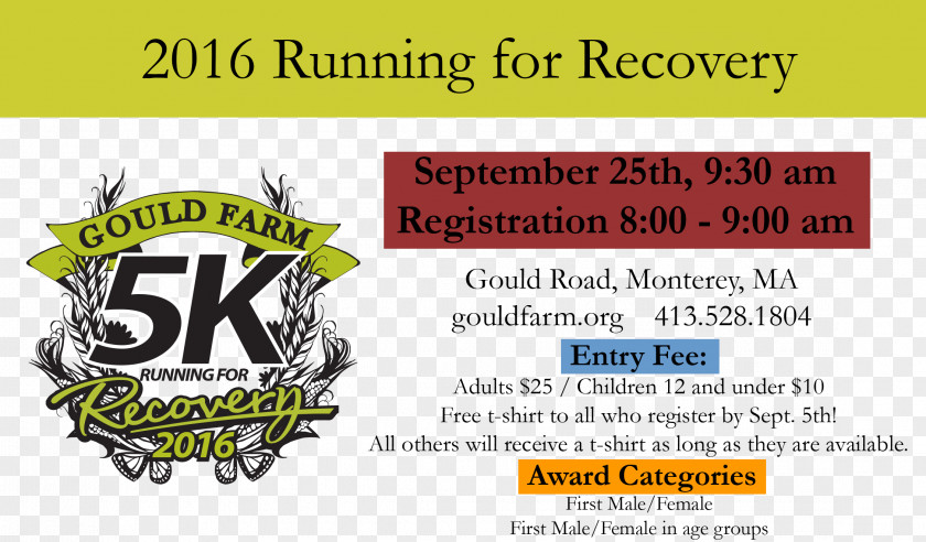 Gould Farm Therapeutic Community Mental Health 5K Run PNG