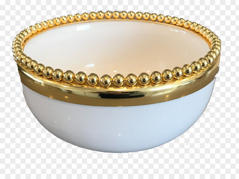 Candy Dish Bowl Bangle Gold Porcelain Food PNG
