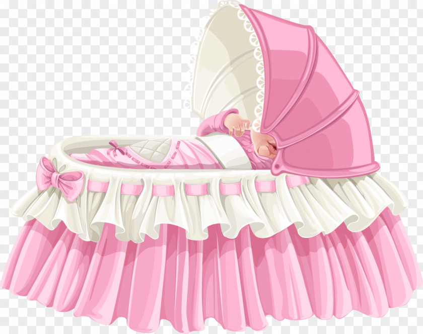 Cute Cartoon Baby Carriage Infant Bed Child Stock Photography Clip Art PNG