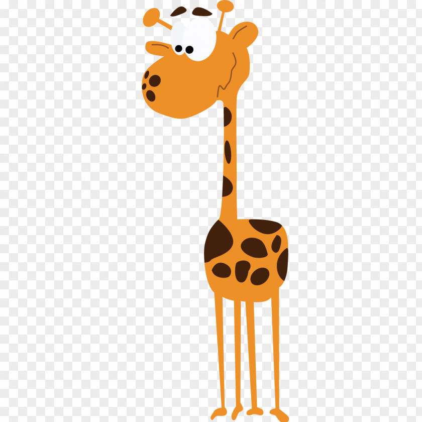Cute Giraffe Birthday Illustration PNG