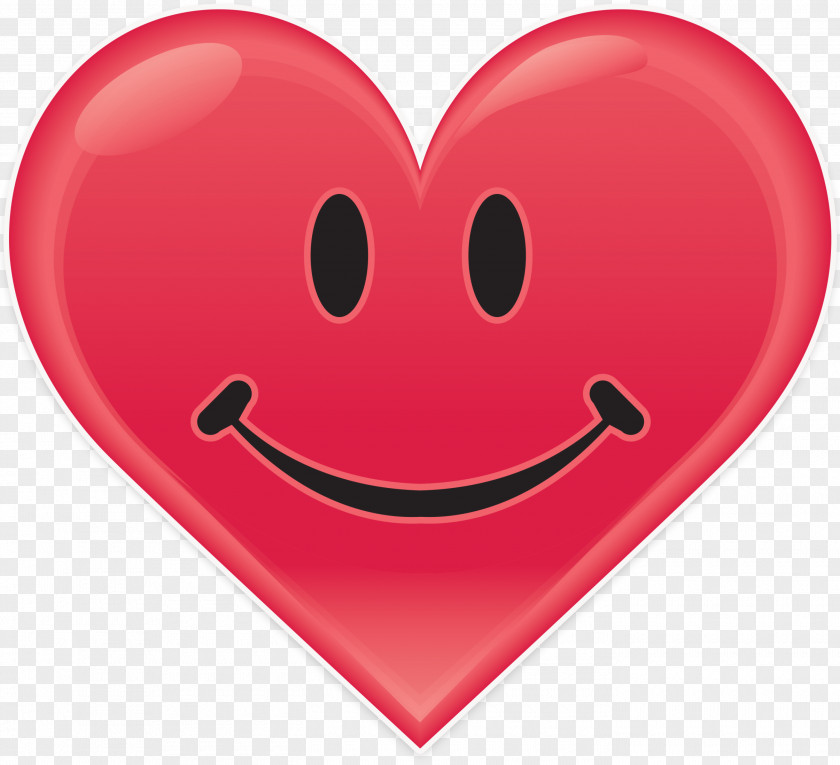 Smiley Heart Emoticon Valentine's Day PNG
