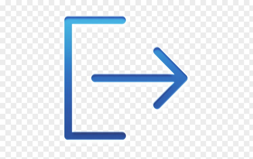 Symbol Electric Blue Log Out Icon Sign Logout PNG