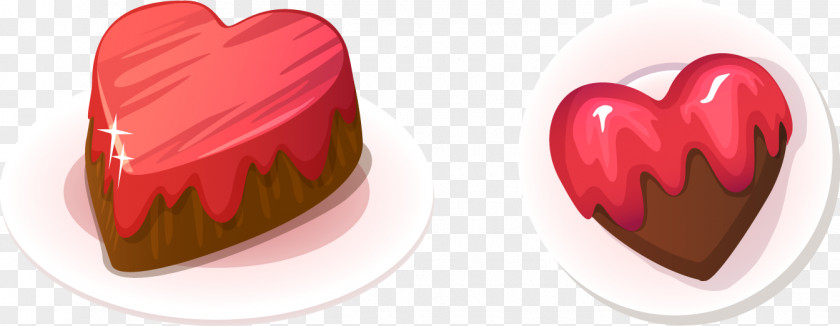 Vector Hand-painted On The Plate Of Heart-shaped Chocolates Heart Chocolate Euclidean PNG