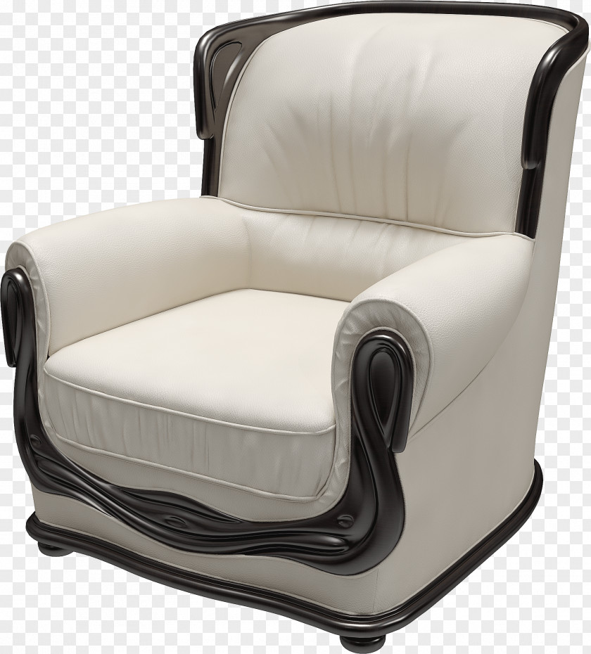 White Armchair Image Wing Chair Couch Furniture PNG