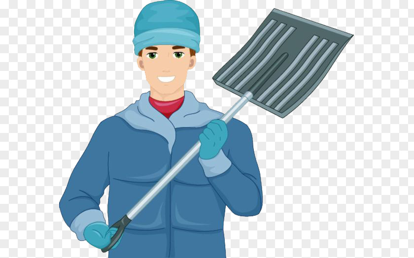 A Man With Shovel Snow Royalty-free Clip Art PNG