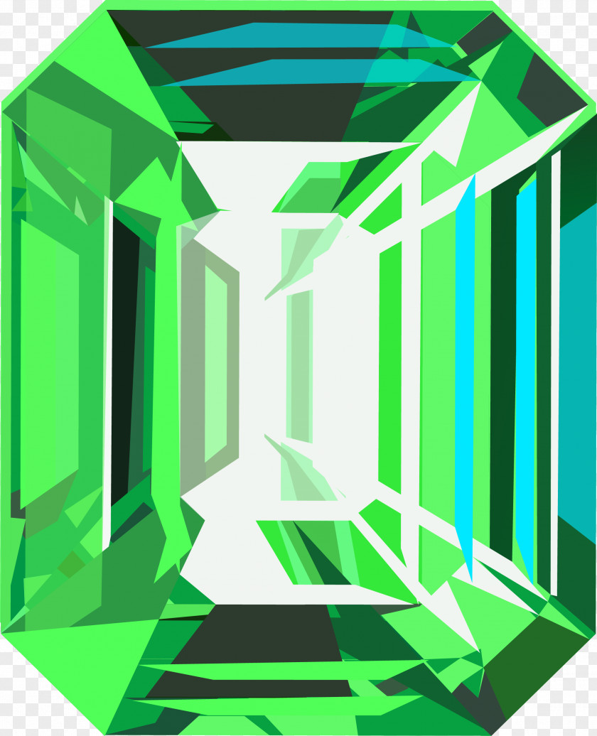 Colorful Diamond Crystal Green Emerald Gemstone PNG