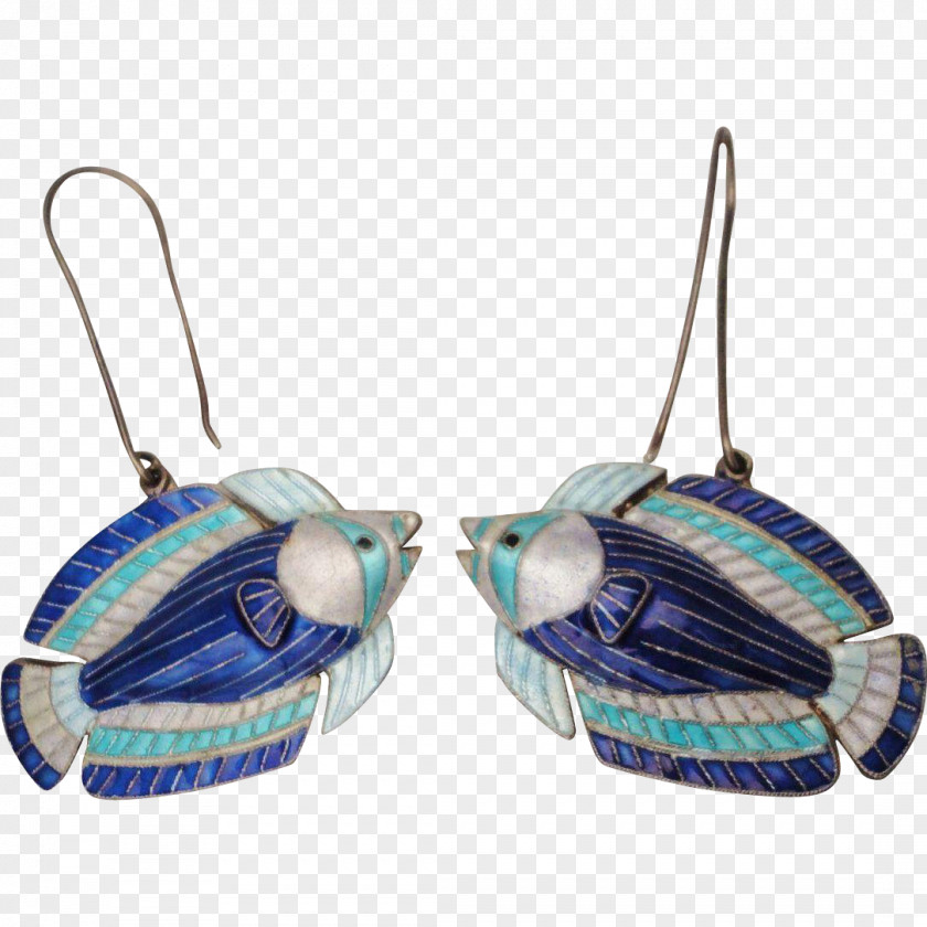 Enameled Earring Jewellery Clothing Accessories Cobalt Blue Turquoise PNG